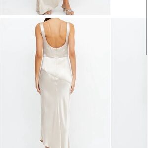 bec + bridge champagne Satin Dress